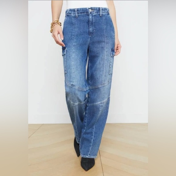 L'AGENCE Denim - L’agence Brooklyn High-Rise Utility Katella Wide Leg Jean  25